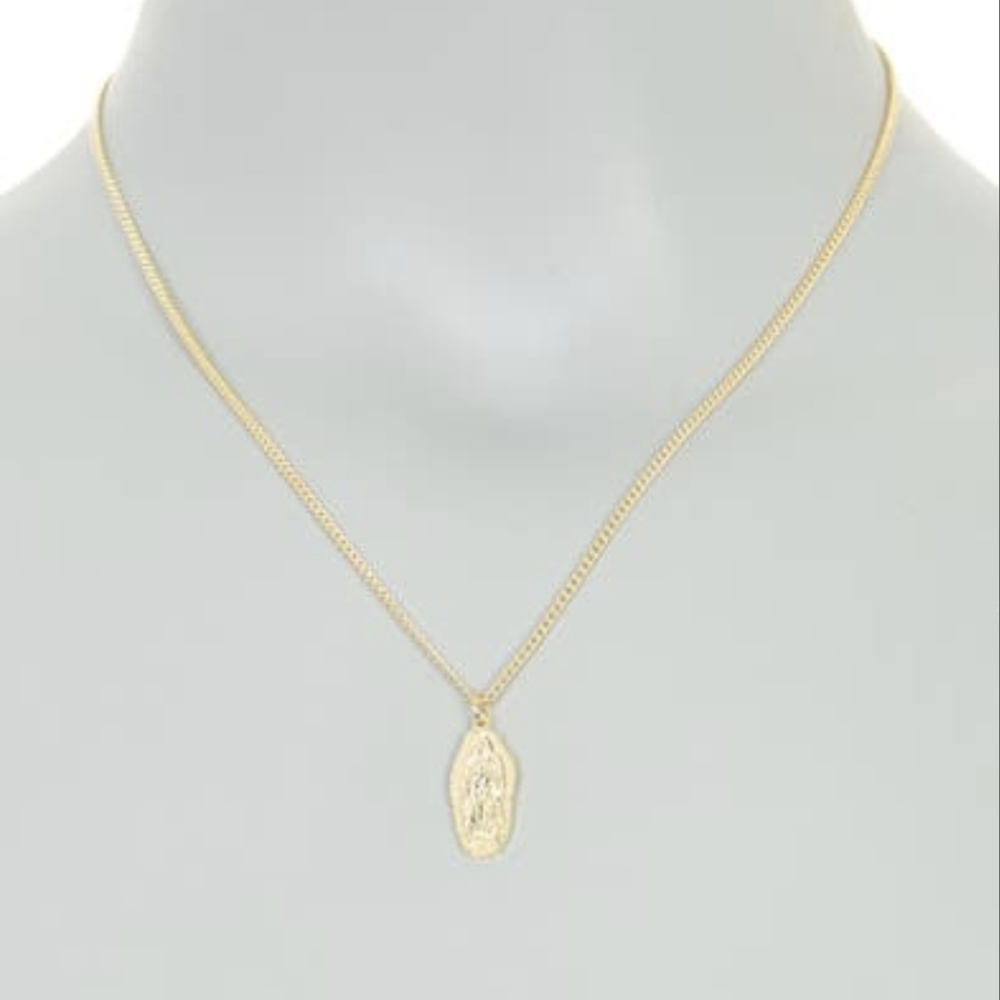 All Saints Saint Engraved Chain Necklace Pendant With All Saints Dust Bag Nwt❤️ - Picture 6 of 10